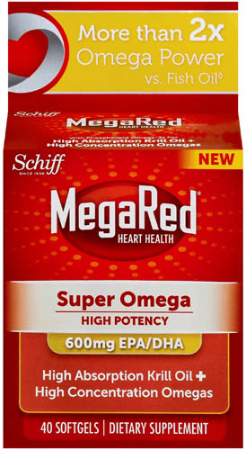 MegaRed Super Omega EPADHA Krill Oil  600 mg Softgels